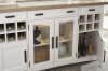 Americana Modern 66 Inch Buffet Server in Cotton and Oak Finish by Parker House - DAME-66B-COT - Image 3 of 0