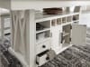 Americana Modern Counter Height Kitchen Island 4 Piece Dining Set in Cotton and Oak Finish by Parker House - DAME-72CH-2-COT-4 - Image 3 of 0