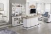 Americana Modern 78 Inch Quartz Bar Table in Cotton and Oak Finish by Parker House - DAME-78BAR-2-COT - Image 1 of 0