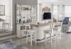 Americana Modern 78 Inch Quartz Bar Table in Cotton and Oak Finish by Parker House - DAME-78BAR-2-COT - Image 3 of 0