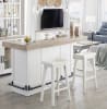 Americana Modern 78 Inch Quartz Bar Table in Cotton and Oak Finish by Parker House - DAME-78BAR-2-COT - Image 4 of 0