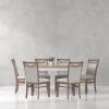 Americana Modern 7 Piece Rectangular Extendable Dining Table Set in Cotton Finish by Parker House - PH-DAME-7PC-RECT-DINING - Image 2 of 0
