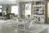 Americana Modern Trestle Table 5 Piece Dining Set in Cotton and Oak Finish by Parker House - DAME-88TRES-2-COT-5S - Image 2 of 0