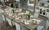 Americana Modern Trestle Table 7 Piece Dining Set in Cotton and Oak Finish by Parker House - DAME-88TRES-2-COT-7S - Image 2 of 0