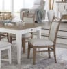 Americana Modern Trestle Table 7 Piece Dining Set in Cotton and Oak Finish by Parker House - DAME-88TRES-2-COT-7U - Image 4 of 0