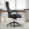 Leather Desk Chair in Smooth Black Cover by Parker House - PH-DC-370-SMBK - Image 2 of 0