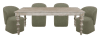 Crossings 5 Piece Rectangular Dining Table Set in Toasted Tumbleweed Finish by Parker House - PH-DEDE-5PC-84REC-DBGO-QMSG - Image 2 of 0