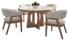 Escape 5 Piece Round Dining Table Set in Glazed Natural Oak Black Metal Trim Finish by Parker House - PH-DESC-5PC-54RND-2118 - Image 1 of 0