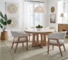 Escape 5 Piece Round Dining Table Set in Glazed Natural Oak Black Metal Trim Finish by Parker House - PH-DESC-5PC-54RND-2118 - Image 3 of 0