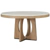 Escape 5 Piece Round Dining Table Set in Glazed Natural Oak Black Metal Trim Finish by Parker House - PH-DESC-5PC-54RND-2118 - Image 5 of 0
