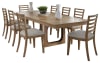 Escape 84 inch Extendable Rectangular Dining 9-Piece Table Set in Glazed Natural Oak Black Metal Trim Finish by Parker House - PH-DESC-9PC-84REC-2018 - Image 1 of 0