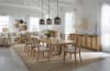 Escape 84 inch Extendable Rectangular Dining 9-Piece Table Set in Glazed Natural Oak Black Metal Trim Finish by Parker House - PH-DESC-9PC-84REC-2018 - Image 2 of 0