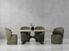 Crossings Rectangular Table Monaco 5 Piece Dining Set in Solid Mango Finish by Parker House - PH-DMON-5PC-86REC-DBGO-QMSG - Image 1 of 0