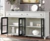 Domino 68 Inch TV Console in Cottage White and Black Finish by Parker House - DOM#68 - Image 3 of 0