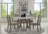 Pure Modern 54 Inch Round Quartz Top Table 5 Piece Dining Set in Moonstone Finish by Parker House - DPUR-54RND-4L - Image 1 of 0