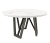 Pure Modern 54 Inch Round Quartz Top Table 5 Piece Dining Set in Moonstone Finish by Parker House - DPUR-54RND-4L - Image 2 of 0