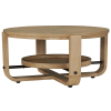 Escape 3 Piece Round Occasional Table Set in Glazed Natural Oak Black Metal Trim Finish by Parker House - PH-ESC-3PC-01-02 - Image 3 of 0