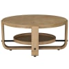 Escape 3 Piece Round Occasional Table Set in Glazed Natural Oak Black Metal Trim Finish by Parker House - PH-ESC-3PC-01-02 - Image 4 of 0