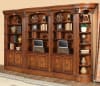 Huntington 10 Piece Entertainment Library Wall in Antique Vintage Pecan Finish by Parker House - HUN-400-10 - Image 3 of 0