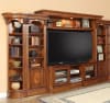 Huntington 6 Piece Entertainment Wall Unit in Antique Vintage Pecan Finish by Parker House - HUN-400-6 - Image 1 of 0