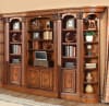 Huntington 5 Piece Bookcase Wall in Antique Vintage Pecan Finish by Parker House - HUN-420-05 - Image 1 of 0