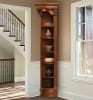 Huntington Outside Corner Bookcase in Antique Vintage Pecan Finish by Parker House - HUN#450 - Image 1 of 0