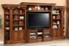 Huntington 11 Piece Entertainment Library Wall in Antique Vintage Pecan Finish by Parker House - 456-11 - Image 3 of 0