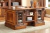Huntington Double Pedestal Executive Desk in Antique Vintage Pecan Finish by Parker House - HUN-480-3 - Image 1 of 0