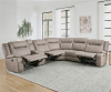 Blake 6 Pieced Manual Reclining Sectional in Desert Taupe Fabric by Parker House - MBLA-PACKA-DTAU - Image 1 of 0