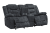 Bolton Manual Glider Console Loveseat in Misty Storm Fabric by Parker House - MBOL#822CG-MISS - Image 2 of 0