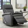 Bristol Manual Swivel Glider Recliner in Raven Leather by Parker House - MBRS#812GS-RAVN - Image 1 of 0