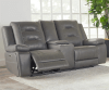 Caldwell Power Reclining Console Loveseat in Tahoe Charcoal Fabric by Parker House - MCAL#822CPH-TACH - Image 1 of 0