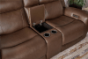 Calgary Power Headrest Power Reclining Console Loveseat in Autumn Umber Leather by Parker House - MCGR#822CPH-ATUB - Image 3 of 0