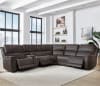 Easton 6 Piece Sectional with Power Headrest & Lumbar in Steamboat Brown Cover by Parker House - PH-MEAS-KIT-6A-P3Z-STBR - Image 2 of 0