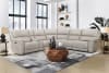 Easton 6 Piece Sectional with Power Headrest & Lumbar in Steamboat Quartz Cover by Parker House - PH-MEAS-KIT-6A-P3Z-STQZ - Image 1 of 0