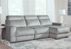 Elliot Modular Slider Sofa Chaise in Sterling Fabric by Parker House - MELL-PACK3A-STRL - Image 1 of 0