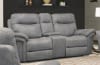 Mason Power Reclining Console Loveseat with Power Headrests and USB Port in Carbon Fabric by Parker House - MMA#822CPH-CRB - Image 1 of 0
