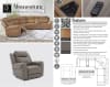 Momentum Power Zero Gravity Recliner in Dark Granite Cover by Parker House - PH-MMTM-812PHLZ-HM-DKGN - Image 5 of 0