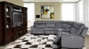 Parthenon 4 Piece Power Reclining Sectional with Power Headrests and USB Ports in Titanium Fabric by Parker House - MPAR-4 - Image 2 of 0
