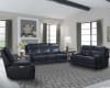Paxton 2 Piece Power Reclining Set with Power Headrests in Navy Leather by Parker House - MPAX-NAV-SET - Image 2 of 0