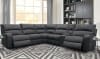 Polaris 6 Piece Power Reclining Sectional with Power Headrests and USB Ports in Slate Fabric by Parker House - MPOL-SLA-6 - Image 2 of 0