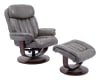 Prince Swivel Recliner with Ottoman in Ice Leather by Parker House - MPRI-212S-ICE - Image 2 of 0
