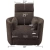 Radius Power Swivel Glider Recliner in Peacock Fabric by Parker House - MRAD#812GSP-PEA - Image 4 of 0
