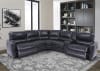 Samson 4 Piece Sectional with Power Headrests and USB Ports in Banner Navy Fabric by Parker House - MSAM-4 - Image 3 of 0