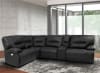 Spartacus 5 Piece Power Reclining Sectional with Power Headrests and USB Ports in Black Fabric by Parker House - MSPA-BLC-05 - Image 1 of 0