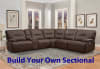 Spartacus BUILD YOUR OWN Sectional with Power Headrests and USB Ports in Chocolate Fabric by Parker House - MSPA-BYO-CHO - Image 1 of 0