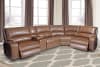 Swift 5 Piece Power Reclining Sectional with Power Headrest and USB Ports in Bourbon Leather by Parker House - MSWI-05 - Image 1 of 0