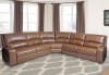 Swift 5 Piece Power Reclining Sectional with Power Headrest and USB Ports in Bourbon Leather by Parker House - MSWI-5 - Image 1 of 0