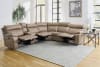 Theon 6 Piece Modular Manual Reclining Sectional in Stokes Toffee Cover by Parker House - PH-MTHE-PACKA-STOF - Image 4 of 0