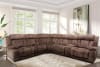 Titus 5 Piece Power Reclining Sectional in Hudson Brown Fabric by Parker House - MTIT-HBR-5 - Image 5 of 0
